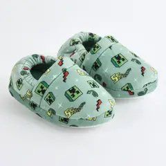 MINECRAFT - Pantufla Niño Creepers Verde