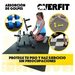 GENERICO - Piso Goma Eva Alfombra Deportiva Gimansio Overfit 12mm 60x60cm X8un