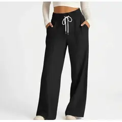 AGW - Pantalon buzo palazzo mujer causal pinzas