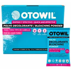 OTOWIL - Polvo Decolorante Para Cabello Caja De 12 Sachet 70g