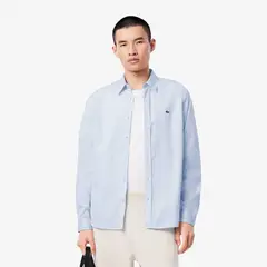 LACOSTE - Camisa Hombre Regular De Algodón Celeste