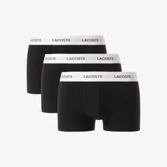 LACOSTE - 3 Boxer Hombre De Algodón Negro