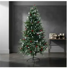 GENERICO - Arbol De Navidad Nevado Con Frutos Rojos A Elegir Tamaño 150cm