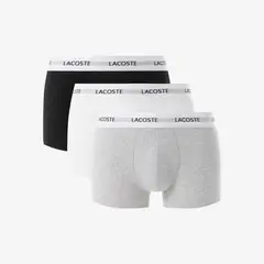 LACOSTE - 3 Boxer Hombre De Algodón Gris