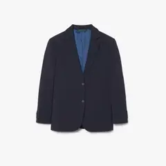 LACOSTE - Blazer Mujer De Piqué Azul