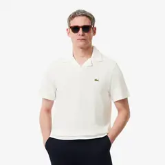 LACOSTE - Polera Hombre Algodón Y Lino Blanco