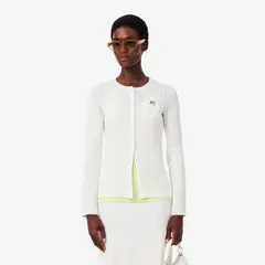 LACOSTE - Sweater Mujer De Pointelle Blanco