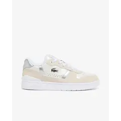 LACOSTE - Zapatillas Mujer T-Clip Set Cuero Blanco
