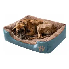 FEEL THE POWER - Cama Para Perro Razas Grandes Ergonómica Antiestres Celeste