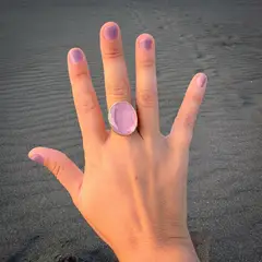 TURKUAZ - Anillo ajustable Deniz Rosa - Baño de oro 22 k
