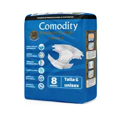 BLU - Pañal Adulto Comodity Premium Talla G - 8 Unidades
