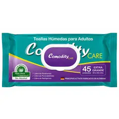 BLU - Toallas Húmedas Comodity Care Adulto Extra Grandes 45 Unidades