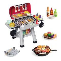 OEM - Parrilla de Juguete Asado BBQ 68 Accesorios con Luz y Vapor Rolin