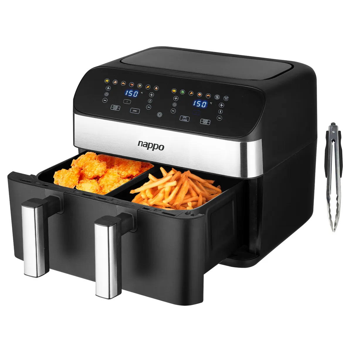 NAPPO - Freidora de Aire Doble Nappo  2200W 9 Litros 14 Funciones