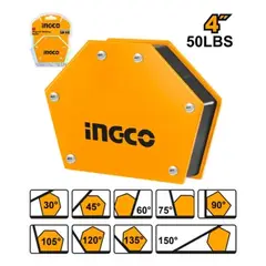 INGCO - Escuadra Magnetica 9 angulos 4 Pulgadas 50 libras