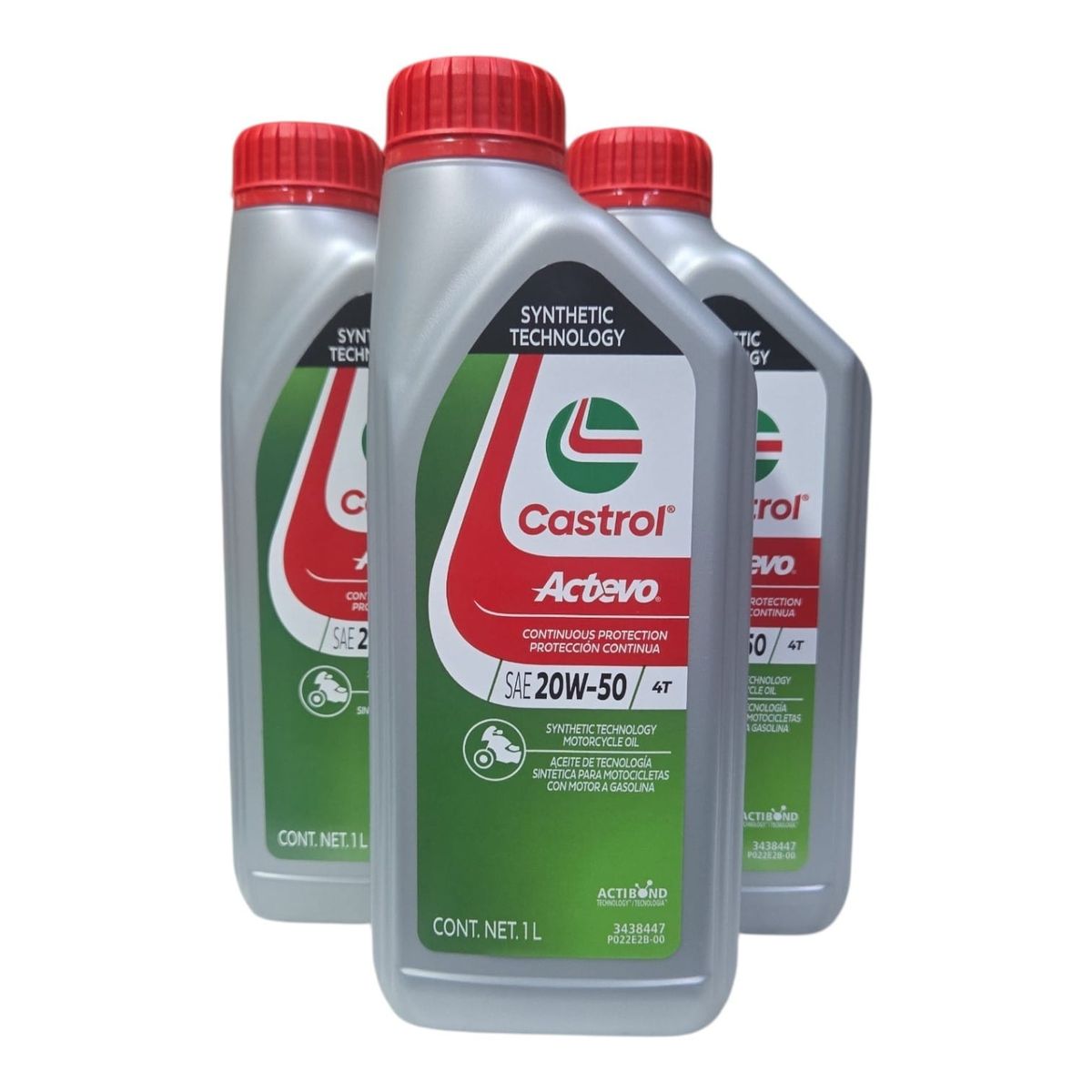 CASTROL - Pack 3L Aceite 20W 50 Semi Sintético Castrol Actevo