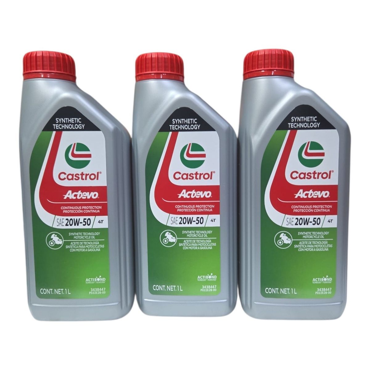 CASTROL - Pack 3L Aceite 20W 50 Semi Sintético Castrol Actevo