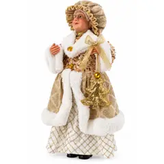 HERRERA MAISON - Adorno Navidad Sra Claus Dorado 45 CM