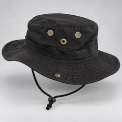 COMANDOS TACTICOS - Sombrero Outdoor Ripstop de Ala Ancha con Ventilacion y Correa Ajustable