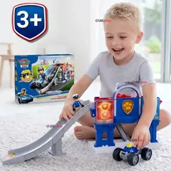 PAW PATROL - Pista de Juego Estacion de Rescate con Vehículo y Figura