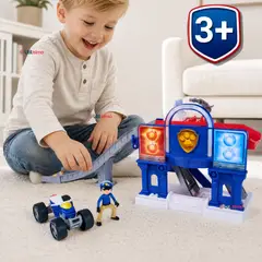 PAW PATROL - Pista de Juego Estacion de Rescate con Vehículo y Figura