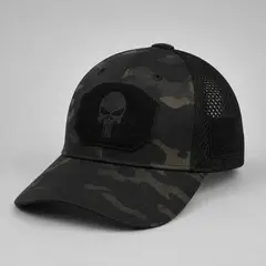 COMANDOS TACTICOS - Jockey Outdoor Ripstop con Malla Lateral y Panel de Velcro para Parches — Talla Unica Regulable