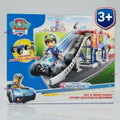 PAW PATROL - Pista de Juego Estacion de Rescate con Vehículo y Figura