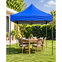 MYLHOGAR - Carpa para Exterior 3x3 Metros Azul con Filtro UV y Techo Impermeable