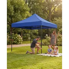 MYLHOGAR - Lona Techo para Toldo Plegable 3x3 Metros Azul Impermeable