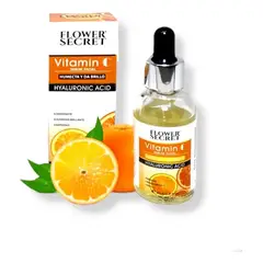 FLOWER SECRET - Serum Facial Vitamina C Con Acido Hialurónico 30ml Todo Tipo De Piel Día/noche