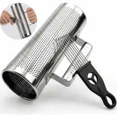 NEBLISUR - Guiro Metálico 10x3 Pulgadas con Raspador,Instrumento Latina