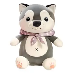 GENERICO - Peluche de Perro Kawaii con Bufanda de 48 cm