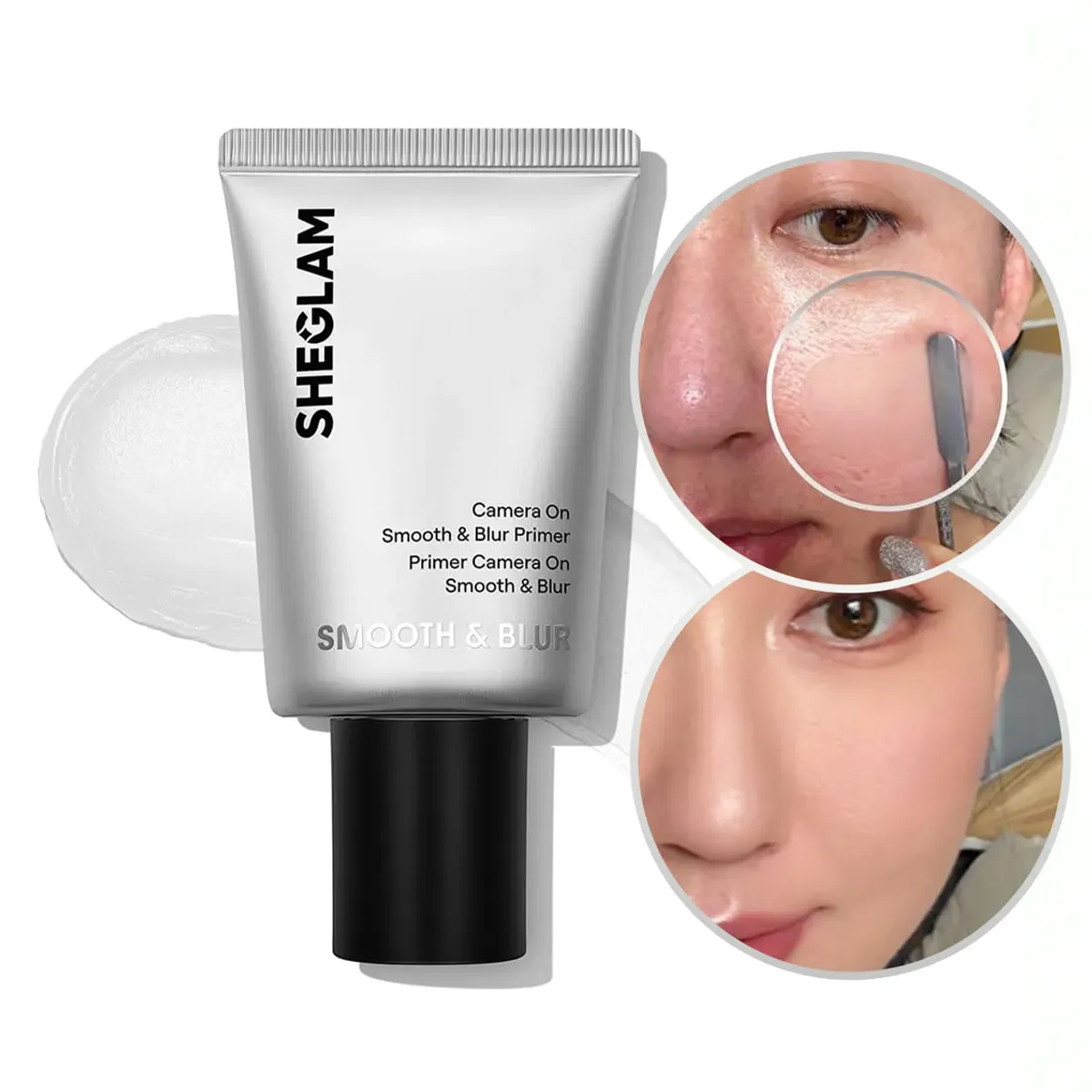 SHEGLAM - Sheglam Primer Camera On Matificante para Piel Grasa y Poros, con Vitamina B12 y E