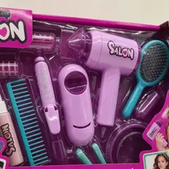 GENERICO - Set De Peluqueria De Juguete Salon Para Ninas Morado