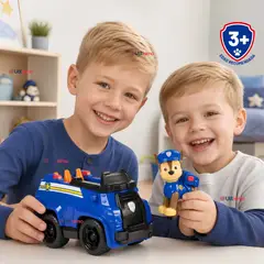 PAW PATROL - Vehículo Patrulla de Chase con Figura Coche de Policía para Niños