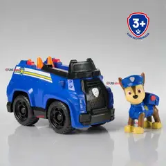 PAW PATROL - Vehículo Patrulla de Chase con Figura Coche de Policía para Niños