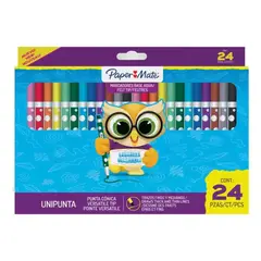 PAPER MATE - Set 24 Marcadores Punta Redonda Lavables