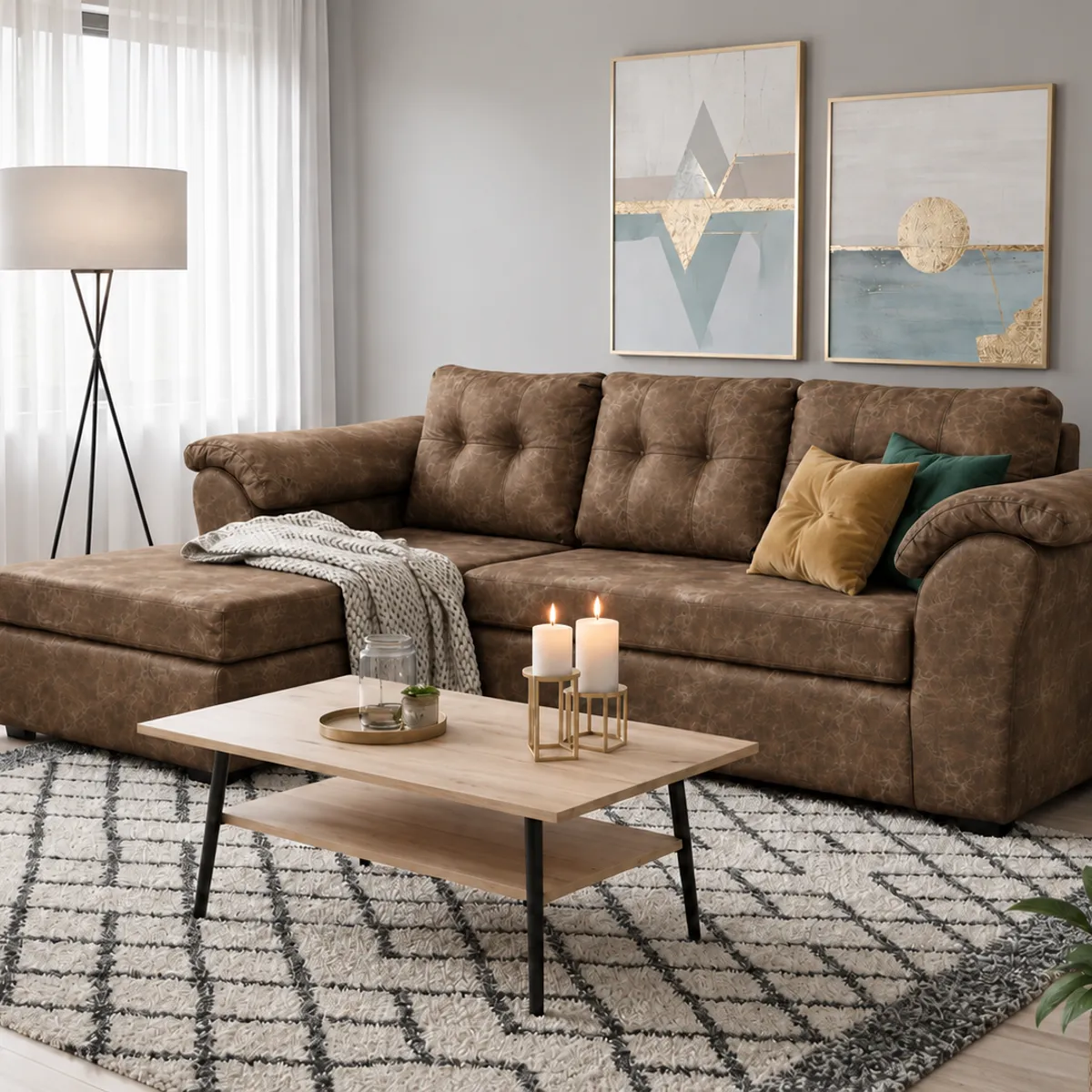 Sofá Modular Laos 3.1 Intercambiable Cuero sintetico, marca DECO OUTLET - Foto Principal