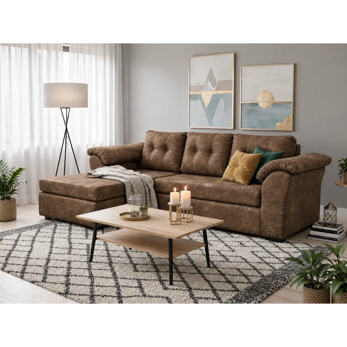 Sofá Modular Laos 3.1 Intercambiable Cuero sintetico, marca DECO OUTLET - Foto Principal