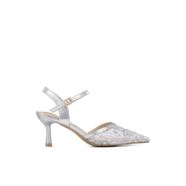 Zapatos Taco Malla PU Mujer Aguja QIU527