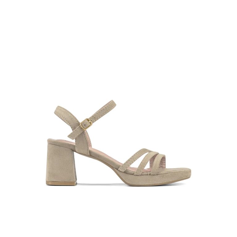 Sandalias Casual PU Textil Mujer Cuadrado YOU531B