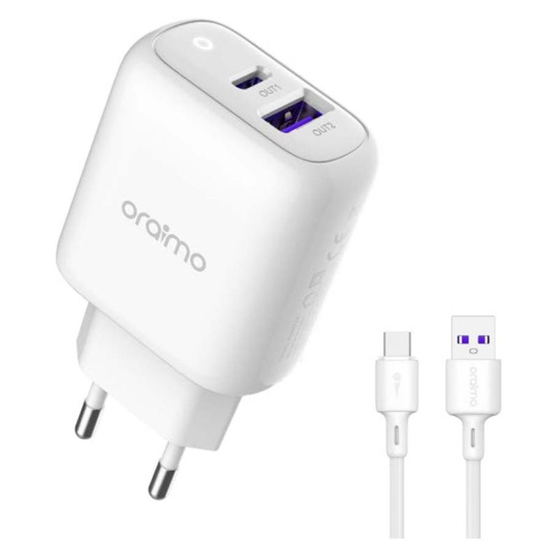 ORAIMO - Cargador Powercube 3 + Cable Tipo C Oraimo