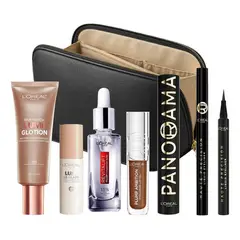 LOREAL PARIS - Set Maquillaje L'Oréal Paris 6 Productos + Neceser de Viaje Rostro, Ojos y Labios