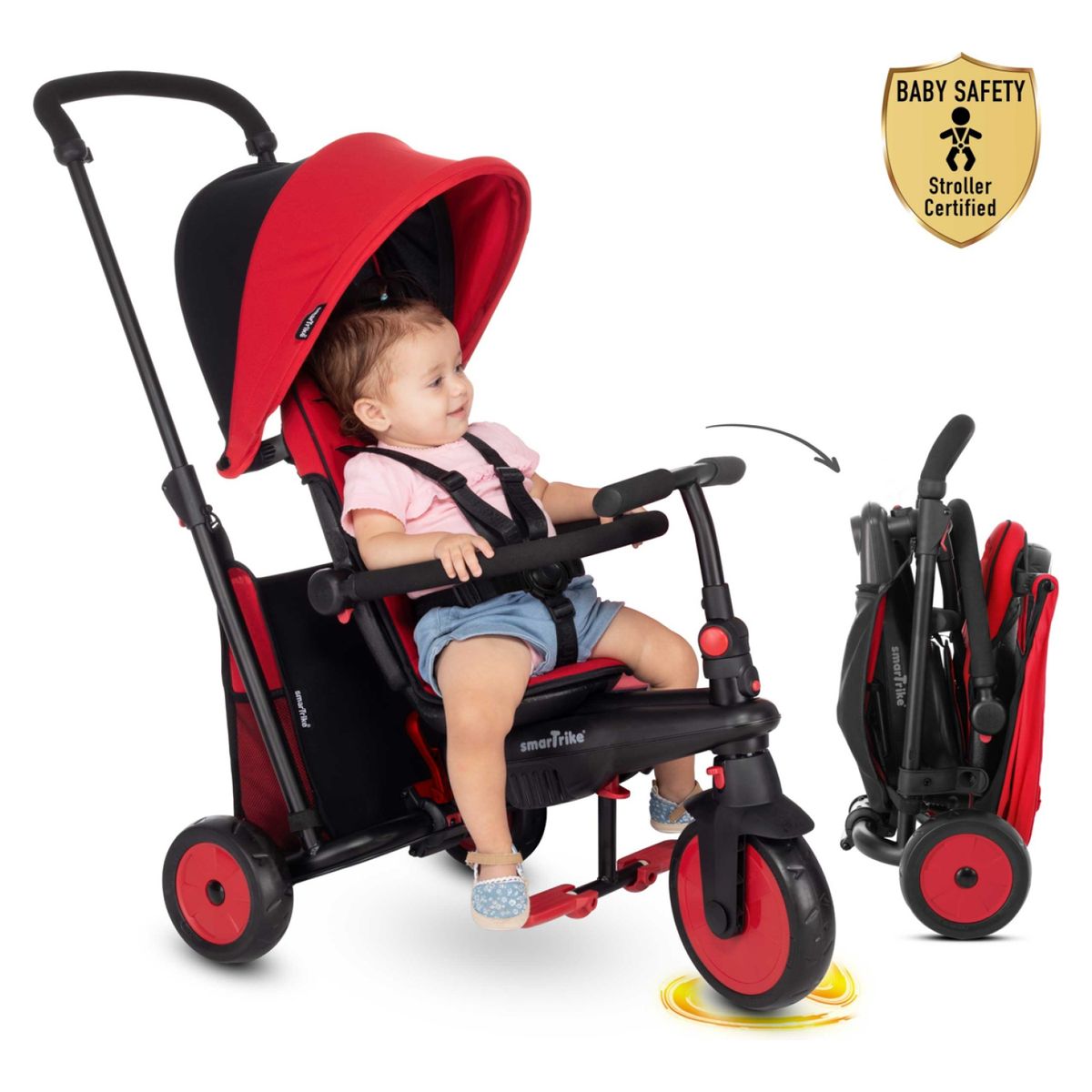 SMART TRIKE - Smart Trike Coche Jogger Etapas Folding Trike Str3-Red Smart Trike