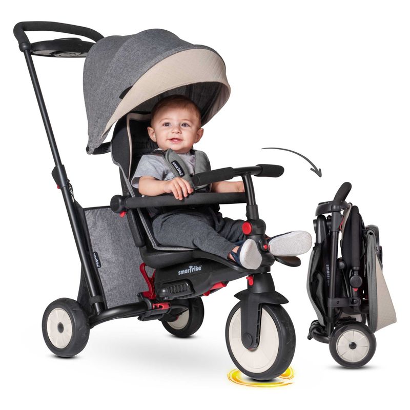 SMART TRIKE - Smart Trike Coche Paragua Smartrike St 5 Melange Gris