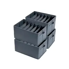 ZELVION - Pack 4 Bolsas Organizador Ropa Caja Plegable Con Asa