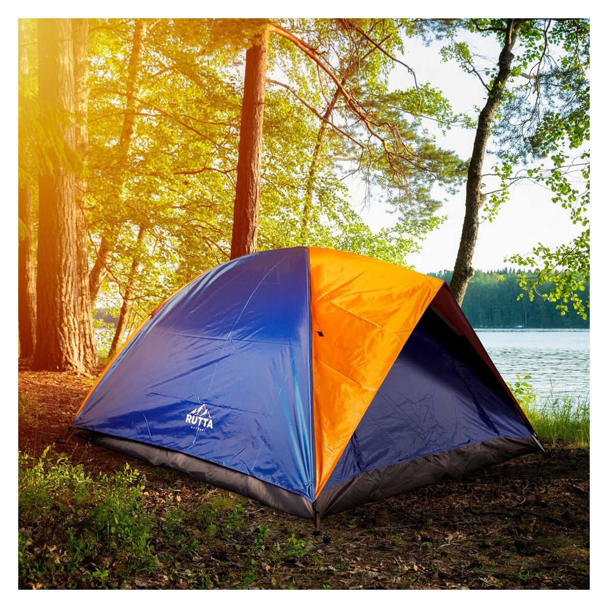  - Carpa De Camping Fun 4 Personas Naranjo