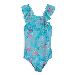 PILLIN - Traje de Baño Niña Entero Vuelos Turquesa