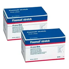 LEUKOPLAST - X2 Venda Adhesiva Fixomull Strech 10cm X 10mtrs Venda Adhesi Blanco