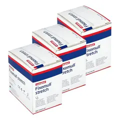 LEUKOPLAST - X3 Venda Fixomull Strech 5 Cmx10 Mtrs Venda Adhesiva Heridas Blanco